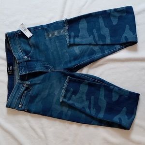 NWT Gap Blue Camo Legging Skimmer Denim Jeans Size 6